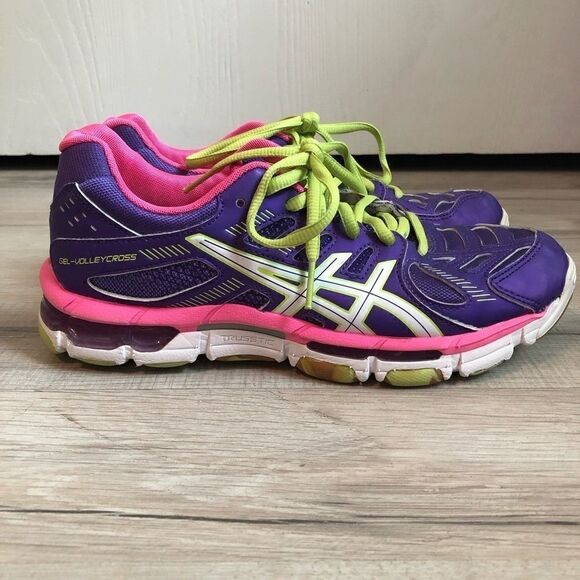 ASICS Purple Gel Volleycross Shoes Size 6 - Picture 3 of 9